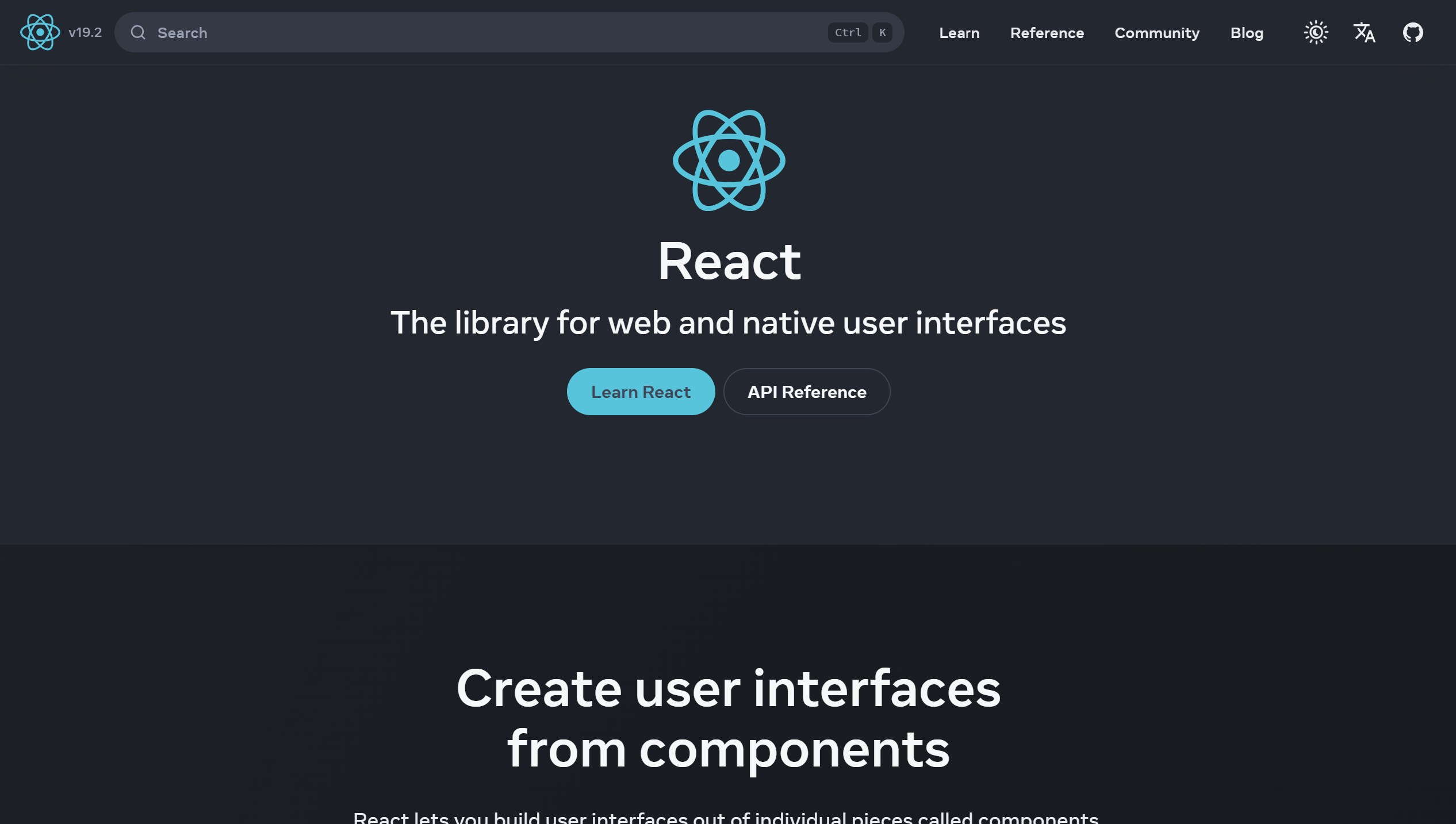 React